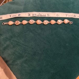 Lovely pink stone 925 silver bracelet